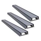 Kit 3 Grelha Linear Invisível Oculta 100x8cm Alumínio Cinza GDA
