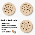 Kit 3 Grelhas para Ralo Redondo Rotativa Abre e Fecha Plástico Resistente 10cm