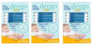 Kit 3 Hastes Cotonete Bebes Recem Nascido Dengo Baby C/48