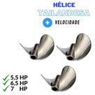 Kit 3 Hélices Tailandesas P/ Motor Rabeta 5.5-6,5 E 7 Hp