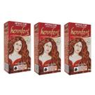 KIT 3 Henna HennFort Creme Colorante 60g Vegano Cor:CASTANHO ESCURO