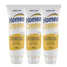 Kit 3 Hidratante para Mãos Pés e Corpo com Cera de Abelha e Silicone Homeo Creme Nobrevie 120g