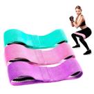 Kit 3 Hip Mini Band Pilates Yoga Fisioterapia Alongamento