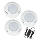 Kit 3 Hiper Led 9W Azul Abs Piscina E Fonte 3A