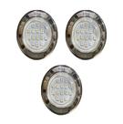 Kit 3 hiper led 9w inox 316 rgb brustec para piscina