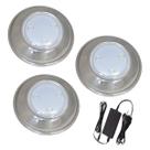 Kit 3 Hiper Led Brustec 6W Branco Inox 316L + Fonte 2A Kit 3 Hiper Led Brustec 6W Branco Inox 316L + Fonte 2A