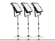 kit 3 Iluminações Softbox Led articulável com tripé, potente, robusto e fácil de guardar