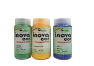 Kit 3 Inovacor p/ Couro e Sintético Alta Cobertura Verde Amarelo Azul 90ml. Kit 3 Inovacor p/ Couro e Sintético Alta Cobertura Verde Amarelo Azul 90ml.