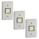 Kit 3 Interruptor Bipolar Simples C/placa 2516 Pial CZ 25 A - 250V