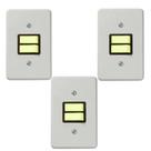 Kit 3 Interruptores Paralelos Com Placa 10a 250v 2104 - Pial