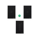 Kit 3 Interruptores Touch Inteligentes de 1 e 3 Teclas Preto