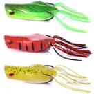 Kit 3 Isca Artificial Popper Frog Anti Enrosco Sapo Sapinho Anzol Duplo 7cm 14gr Pesca