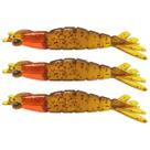 Kit 3 Iscas Camarão Artificial 9cm - Pesca Robalo Tucunaré Corvina