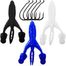 Kit 3 Iscas Soft Craw Padlle Pesca Esportiva + Anzol Offset Kit 3 Iscas Soft Craw Padlle Pesca Esportiva + Anzol Offset