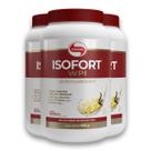 Kit 3 Isofort Vitafor Whey Protein 900g Baunilha