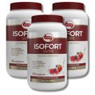 KIT 3 Isofort WPI Frutas Vermelhas Whey Isolado 900g Vitafor