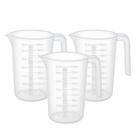 Kit 3 Jarras Medidora Graduada Medidor 1 Litro Polipropileno