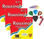 Kit 3 Jogos Cordas Cavaquinho Rouxinol R-51 + Acessórios