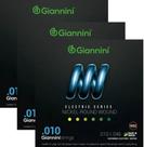 Kit 3 Jogos Cordas Guitarra Giannini Electric .010 Kit 3 Jogos Cordas Guitarra Giannini Electric .010