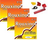 Kit 3 Jogos Cordas Viola Rouxinol R-35 +Dedeira +Encordoador