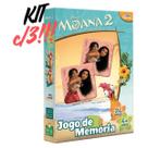 Kit 3 Jogos da Memória Moana 2 Educativo c/ 24 Pares Toyster