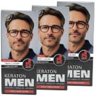 Kit 3 Keraton Men Louro Escuro Trata e Colore - Kert