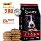 Kit 3 KG Ração Para Cachorro Quartz Supreme Granel