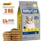Kit 3 KG Ração Para Gato Billy Cat Select Gatos Adultos Peixe Granel