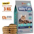 Kit 3 KG Ração Para Gato Billy Cat Select Gatos Castrados Granel