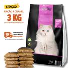 Kit 3 KG Ração Para Gato Nutribig Peixe Granel