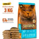 Kit 3 KG Ração Para Gato Special Cat Gatos Adultos Peixe Granel