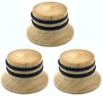 Kit 3 Knob Madeira Maple fosco guitarra / baixo volume tone