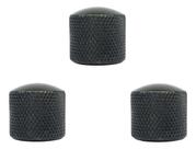 KIT 3 Knob metal 18mm preto de encaixe guitarra KB20BK MXP