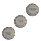 Kit 3 Knob Strato Volume Tone Tone Plástico ABS Branco