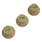 Kit 3 Knob Strato Volume Tone Tone Plástico ABS Creme
