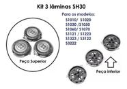 Kit 3 Lâminas Barbeador Philips Sh30 Original Posto Autoriz