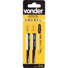 Kit 3 Lâminas Serra Tico Tico Madeira Metal - Vonder