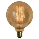 Kit 3 Lâmpada Filamento Carbono G125 Decorativa 40w E27 Varal Luz Retrô Vintage Lustre Amarelo Âmbar