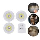 Kit 3 Lâmpada Iluminaria Led Luminária Sem Fio Controle Remoto Spots A Pilha