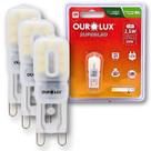 KIT 3 Lâmpada Led Bipino 2,5w G9 6500k Branco Frio Ourolux