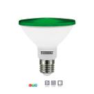 Kit 3 Lâmpada LED PAR 30 IP 65 11W Verde E-27