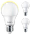 Kit 3 Lâmpada Led Philips 9w Bulbo Branco Quente 3000K Equivale 60w Luz Amarela Residencial Bivolt