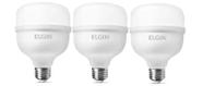 Kit 3 Lampada Led Super Bulbo 30W 6500K - Elgin