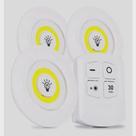 Kit 3 Lâmpada Luminária Led Spot Sem Fio Controle Remoto SMD Kit 3 Lâmpada Luminária Led Spot Sem Fio Controle Remoto SMD