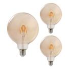 Kit 3 Lâmpada Retrô Globo G125 LED Bivolt Luz Âmbar 2200K 4W Kit 3 Lâmpada Retrô Globo G125 LED Bivolt Luz Âmbar 2200K 4W