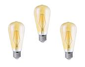 Kit 3 Lâmpadas Filamento Led Decorativa Retrô Vintage St64