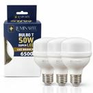 Kit 3 Lâmpadas Led Bulbo 50w E27 Branco Frio Inmetro Luminarte