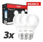 Kit 3 Lâmpadas Led Pera E27 15W 6500K Avant Bivolt - Branca