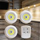 Kit 3 Lampadas Luminaria Led Controle Sem Fio Spot Remoto 15w