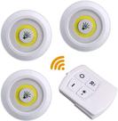 Kit 3 Lampadas Luminaria Led Controle Sem Fio Spot Remoto 15w